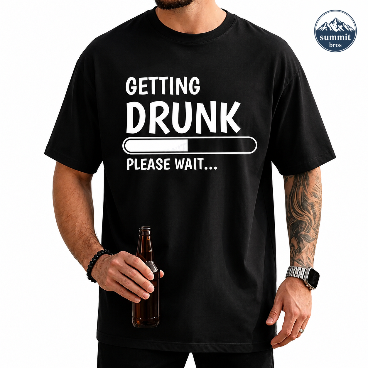 Getting drunk please wait funny t-shirt