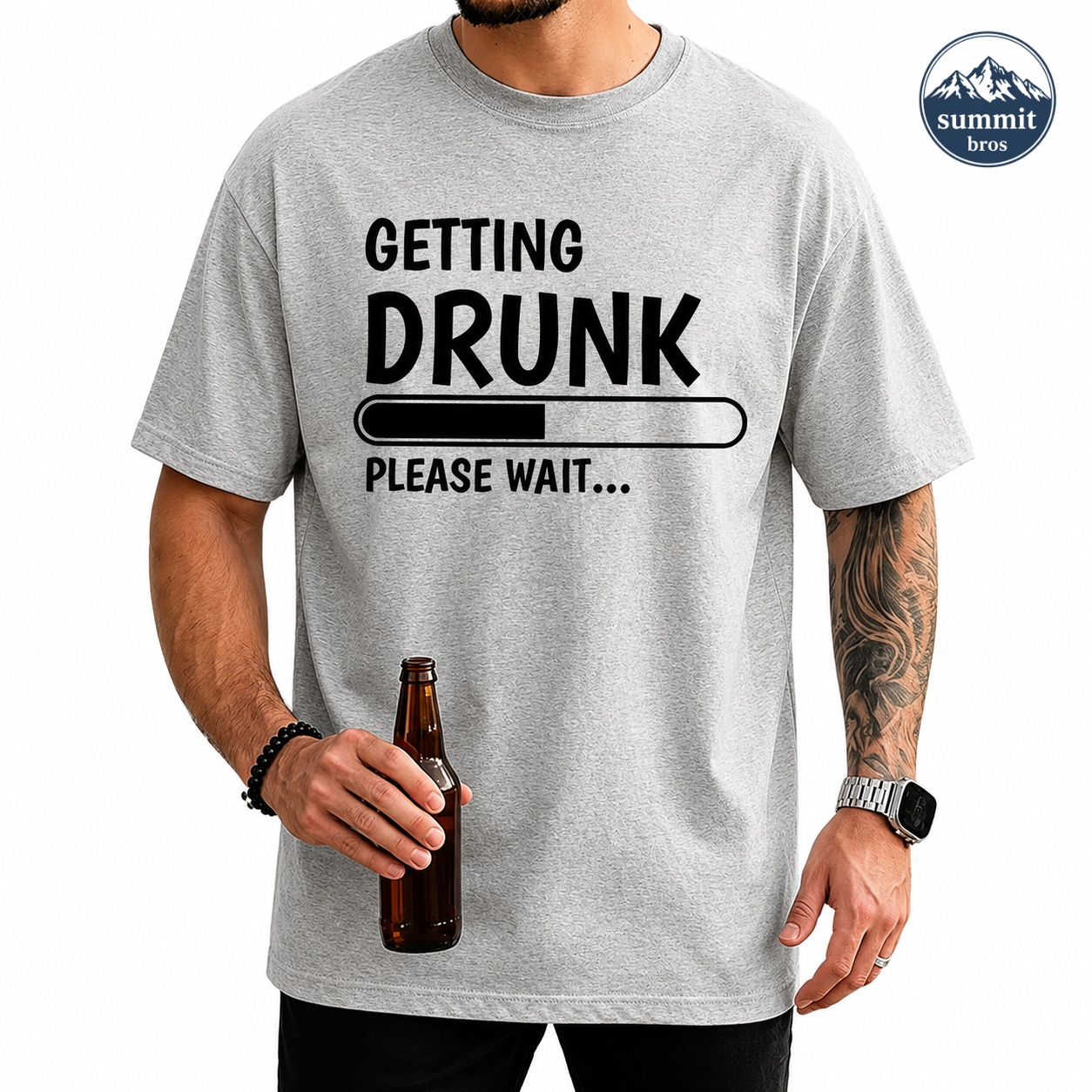 Getting drunk please wait funny t-shirt