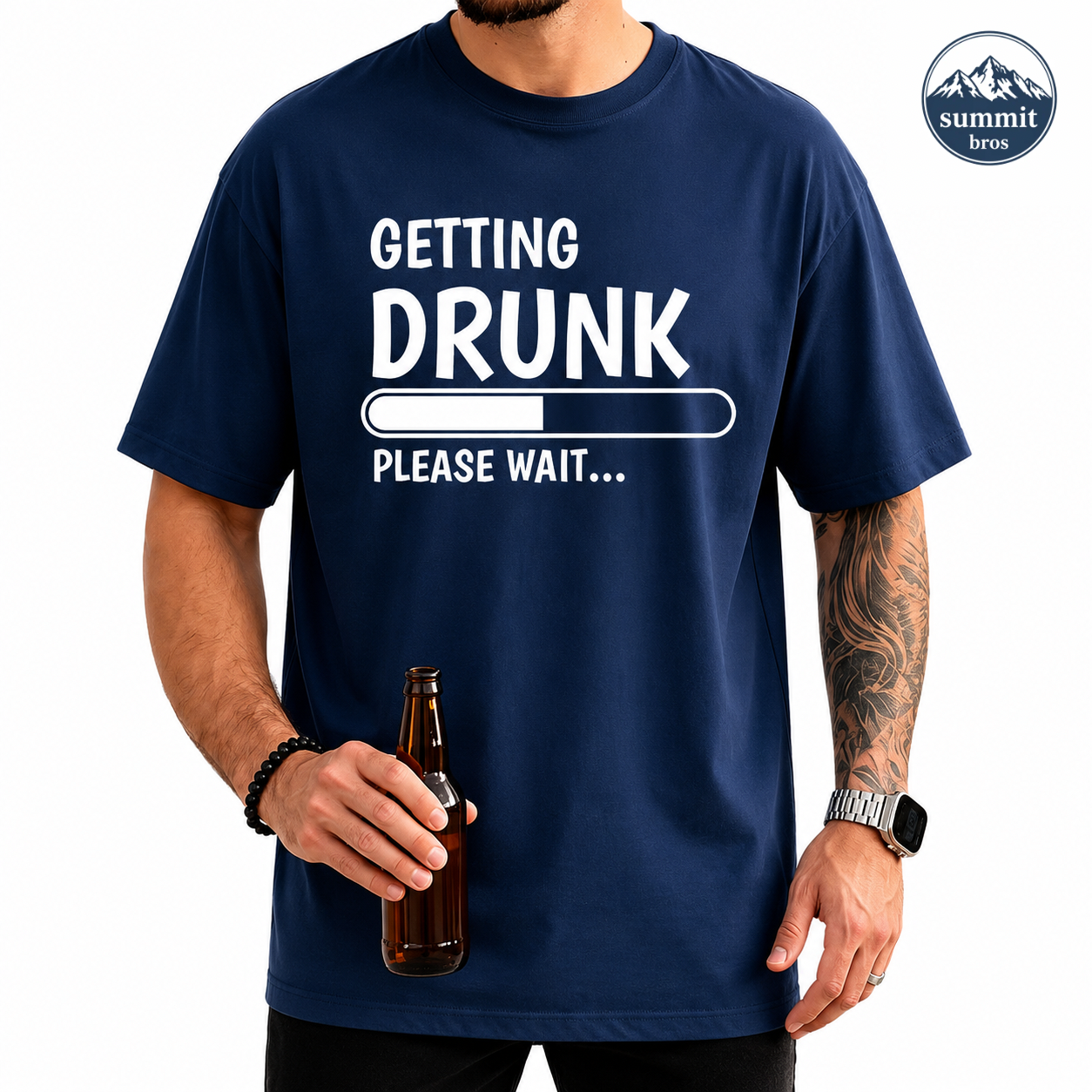 Getting drunk please wait funny t-shirt