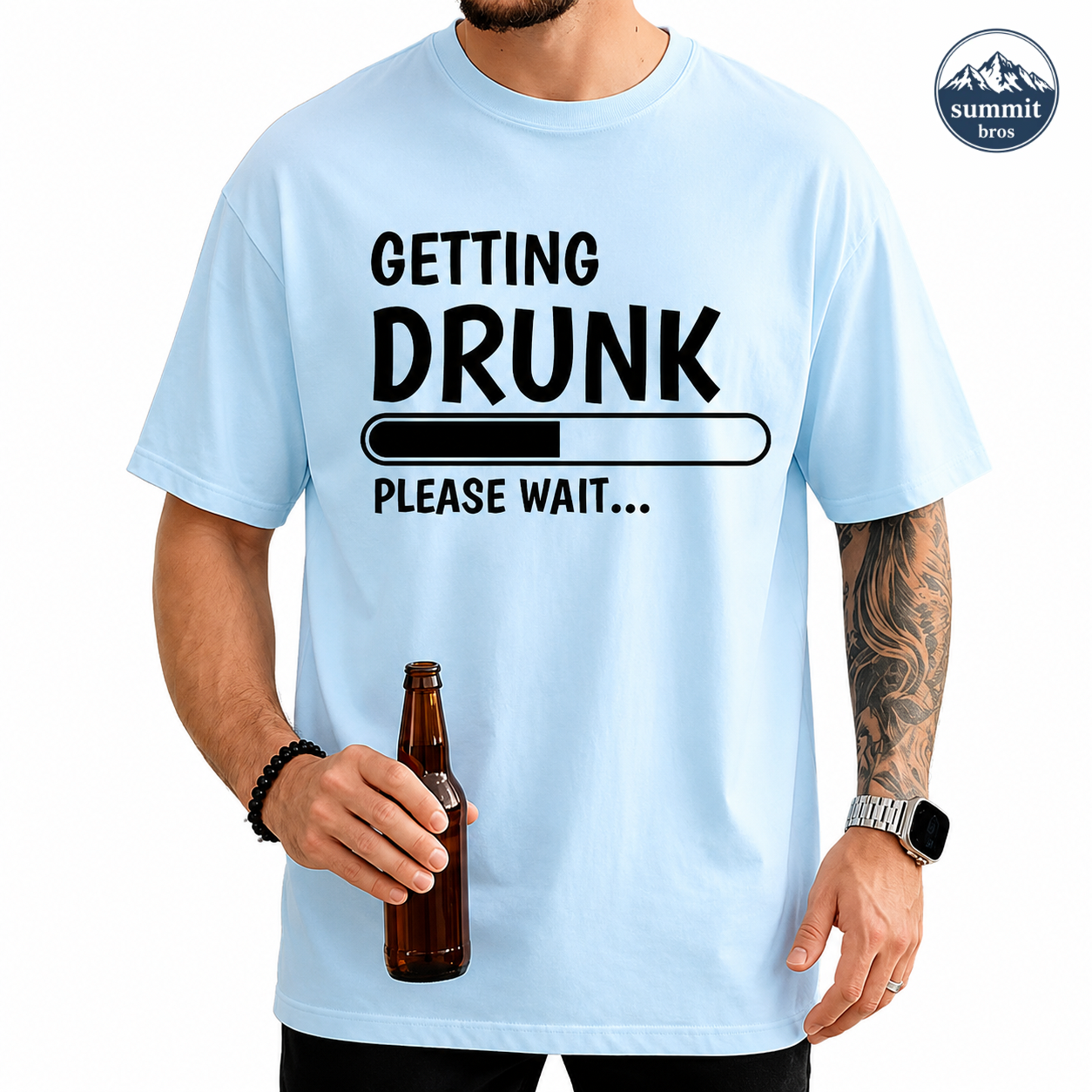 Getting drunk please wait funny t-shirt